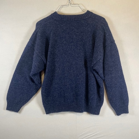 Eddie Bauer Nordic Fair Isle Full Zip Cardigan Sweater Lambswool - Size L - Picture 3 of 6